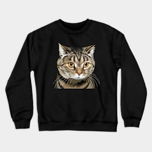 Grey Cat Crewneck Sweatshirt